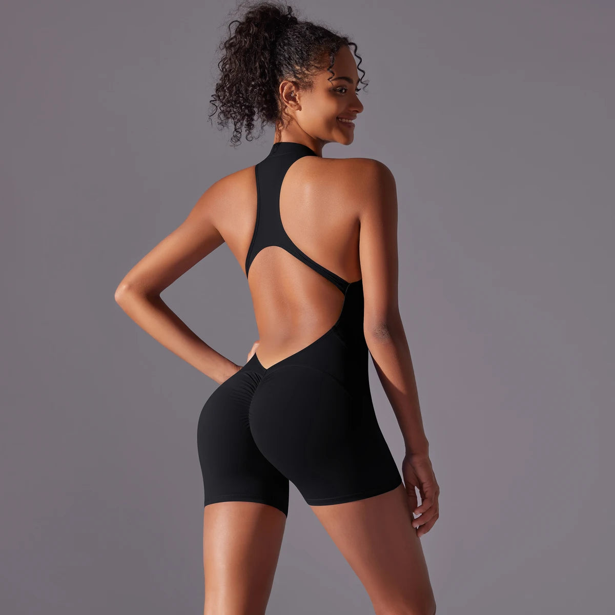 Push-Up Fitness Bodysuit – Breathable & Quick-Dry Yoga Wear