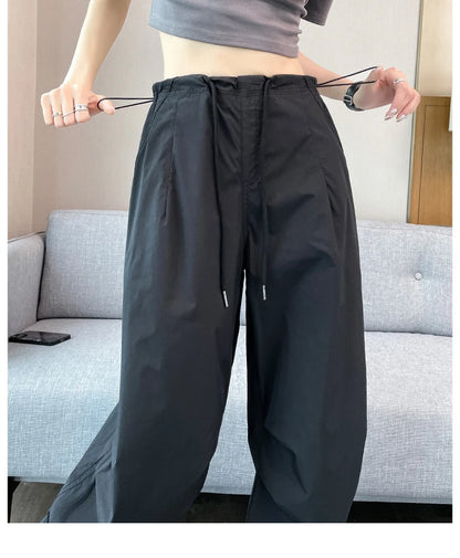 Women's High-Waist Loose Overalls – Summer Paratrooper & Jazz Dance Pants