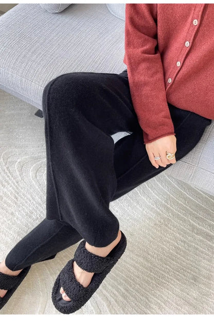 Cashmere Wide-Leg Trousers