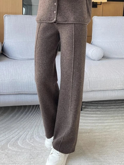 Cashmere Wide-Leg Trousers