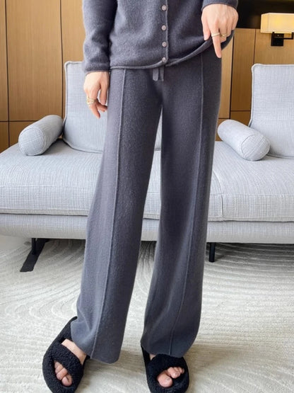 Cashmere Wide-Leg Trousers