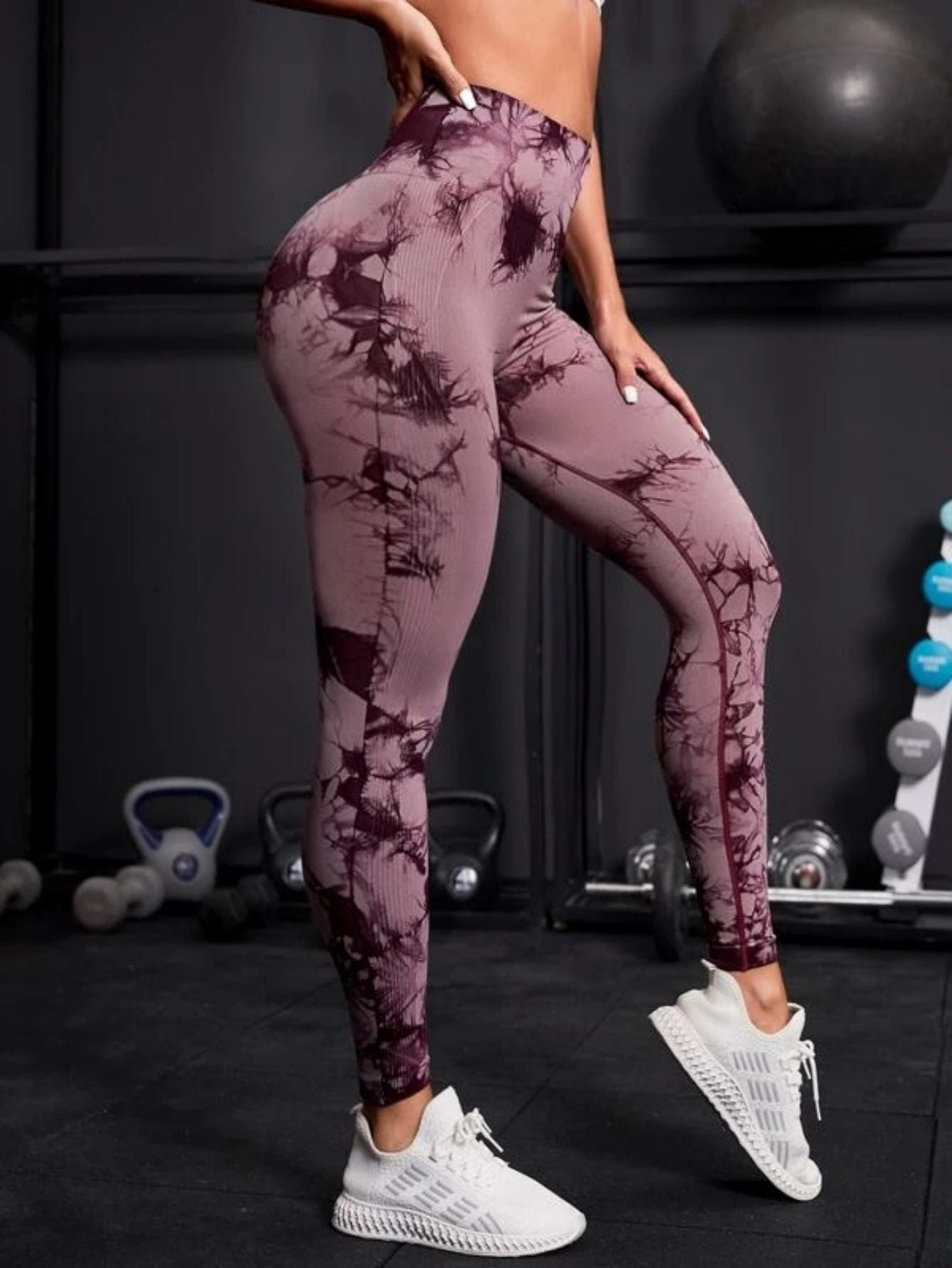 Women's Seamless High-Waist Leggings – Tie-Dye, Hip-Lifting, Yoga & Fitness Tights