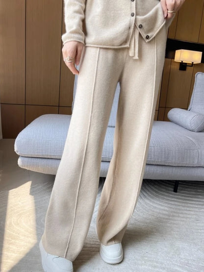 Cashmere Wide-Leg Trousers