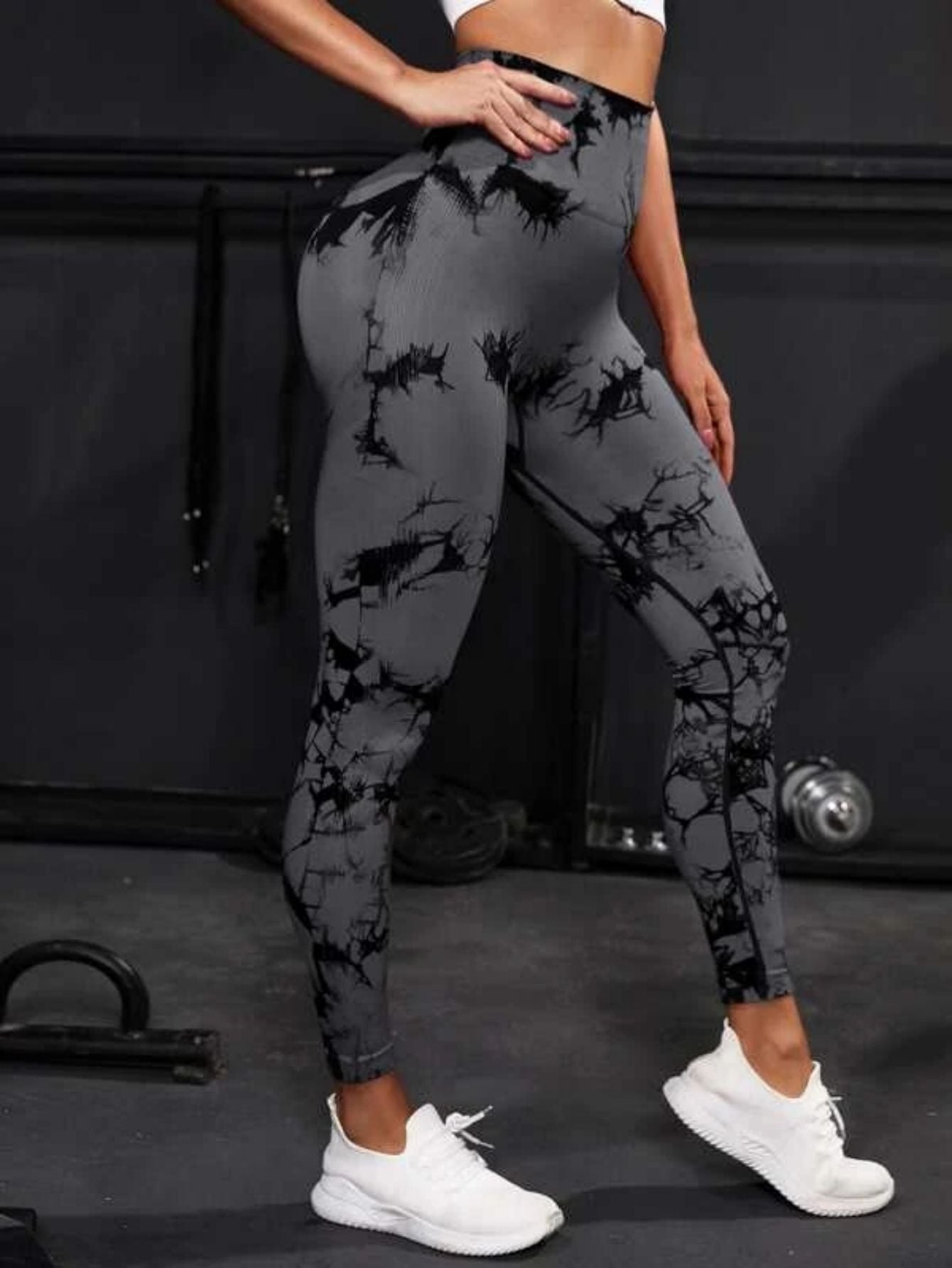 Women's Seamless High-Waist Leggings – Tie-Dye, Hip-Lifting, Yoga & Fitness Tights