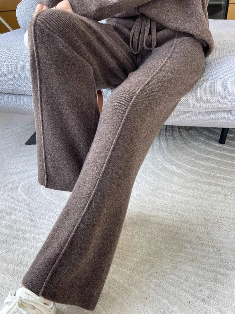 Cashmere Wide-Leg Trousers