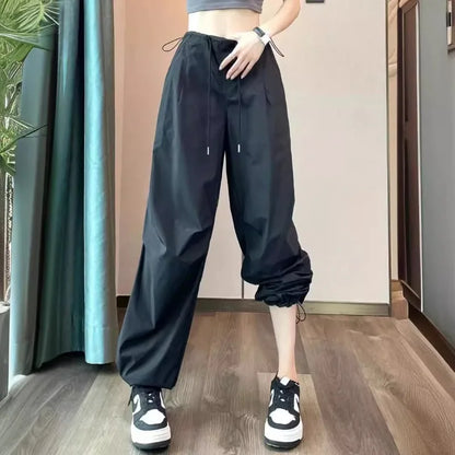 Women's High-Waist Loose Overalls – Summer Paratrooper & Jazz Dance Pants